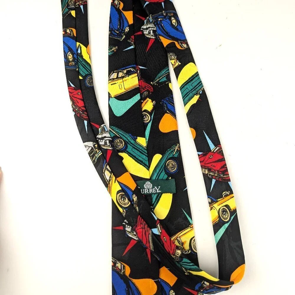 Vintage Surrey 60s Classic Cars Men's Tie